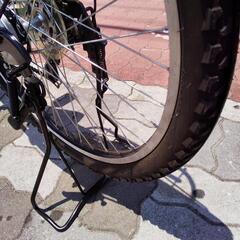 ♪ジモティー特価♪シマノ製外装６段変速・前カゴ・ＬＥＤオートライト　極太タイヤ付き２６型シティサイクル中古