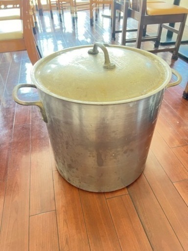 調理器具 厚板ステンレス鍋　寸胴鍋 45cm 取手銅製