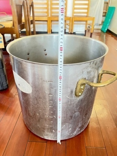 調理器具 厚板ステンレス鍋 寸胴鍋 45cm 取手銅製 寸胴鍋 ガス火IH