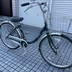 【24インチ自転車】マルイシ製❗️美品❗️変速なし　LEDオートライト付　パンクしにくい太めタイヤ使用❗️前カゴ新品❗️若林自転車　膳所店　SALE中❗️