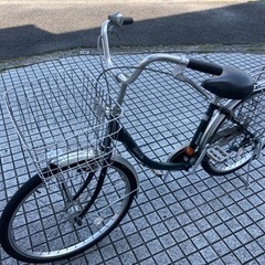 【24インチ自転車】マルイシ製❗️美品❗️変速なし　LEDオートライト付　パンクしにくい太めタイヤ使用❗️前カゴ新品❗️若林自転車　膳所店　SALE中❗️