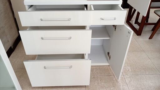 ☆ジモティ割あり☆ 株式会社高橋木工所 レンジボード 白 H180×D41×W89 