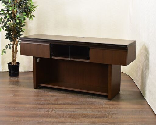 ≪yt1387ジ≫ 未使用/アウトレット PLUS/プラス AVボード EX-500S ② 幅160cm サイドボード/TVボード/オフィス家具 60429-15