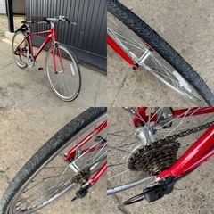 451★岐阜発　△PROGEAR/クロスバイク/7段変速/走行確認/防犯有り/シートチューブ465mm/トップチューブ色のくすみ有り/現状品　R6.4/4★