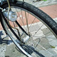 ♪ジモティー特価♪スタイリッシュストレートフレーム２７型中古シティサイクル　シマノ製外装６段変速・ＬＥＤオートライト・ローラーブレーキ