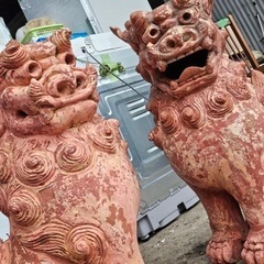 玄関や入り口に‼️】シーサー?オブジェ?赤ペア
