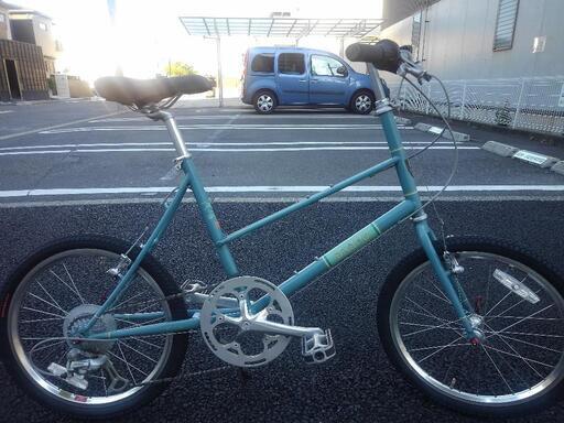 中古自転車３０９４　前後タイヤ新品！　２０１３年頃モデル　BRUNO   ブルーノ　　ミニベロ　　２０インチ　８段ギヤ　ワイヤー錠　４３０㎜　身長１５３㎝から１７５㎝
