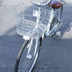 自転車 ノーパンクタイヤ 27インチ 6段切り替え オートライト 2重ロック Tierno DX 白 ホワイト エンドウ商事 