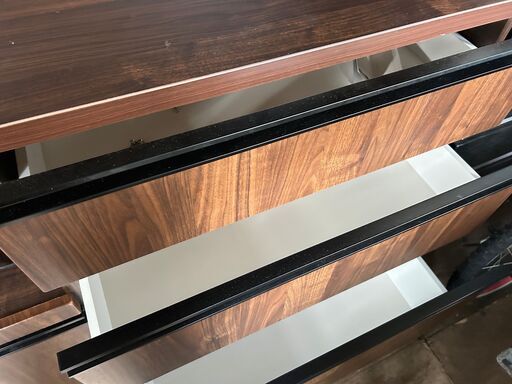 マルキタ家具 美品 キッチンボード レンジボード 食器棚 ブラウン 縦  