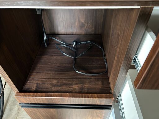 マルキタ家具 美品 キッチンボード レンジボード 食器棚 ブラウン 縦  