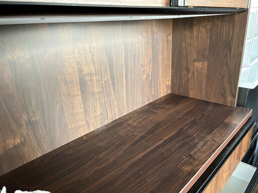 マルキタ家具 美品 キッチンボード レンジボード 食器棚 ブラウン 縦  