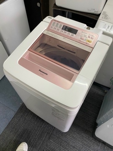 北九州市内配送設置無料　保証付き パナソニック Panasonic 全自動洗濯機（8.0kg） 即効泡洗浄 エコナビ ピンク NA-FA80H2