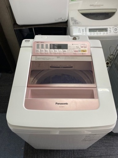 北九州市内配送設置無料　保証付き パナソニック Panasonic 全自動洗濯機（8.0kg） 即効泡洗浄 エコナビ ピンク NA-FA80H2