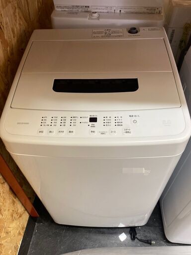 ☆中古￥12,800！IRIS OHYAMA　5.0kg洗濯機　家電　2023年製　IAW-T504型　幅54㎝ｘ奥行54㎝ｘ高さ84㎝　【BF069】