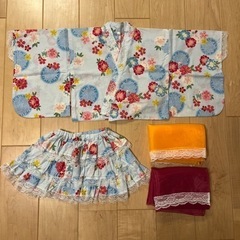 【超美品】 浴衣 甚平 セパレート 女の子 120