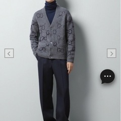 GUCCI グッチ カーディガン・セーター　グレー色　ユニセックス　サイズS〜L グッチ並木購入正規品　新品同様　箱・紙袋付　購入価格242000円 GUCCI グッチ カーディガン・セーター グレー色 ユニセックス サイズS