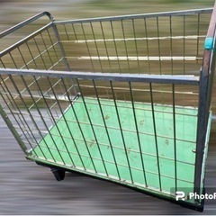 業務用　運搬台車　カゴ台車  メッシュ台車 かご付き台車　運搬車　バスケット台車