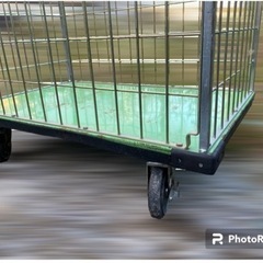 業務用　運搬台車　カゴ台車  メッシュ台車 かご付き台車　運搬車　バスケット台車