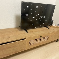 【LOWYA】ラタン調テレビボード