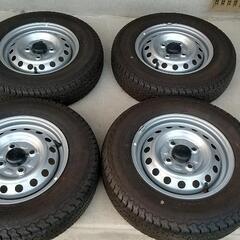 サンバー中古純正ホイル横浜スーパーバン中古タイヤ 22年製造