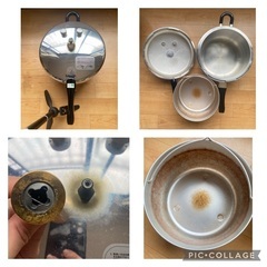 手渡し【6月24日迄】太陽の家 長岡式酵素玄米 保温ジャー圧力鍋等一式