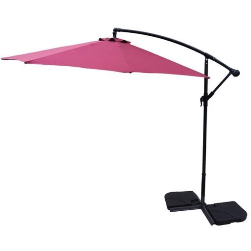 【美品】ハンギング パラソル セット ベース2個付き 300cm od437