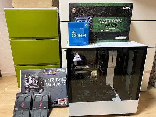 自作PC　Intel Corei5 12400　※OSとSSD未搭載