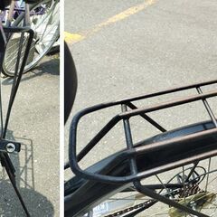 27インチ 自転車 シティサイクル 変速7段 ブラック 軽快車 カゴ付き