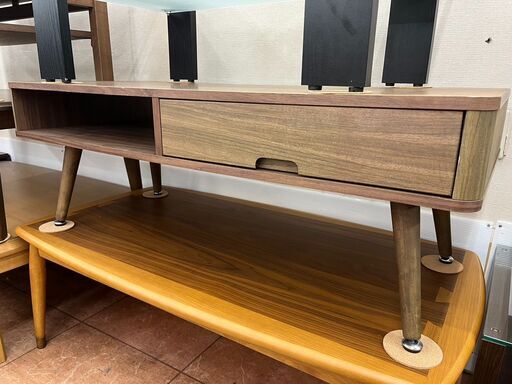 安定のニトリセンターテーブル NITORI引き出し収納 ホープ ブラウン 茶882