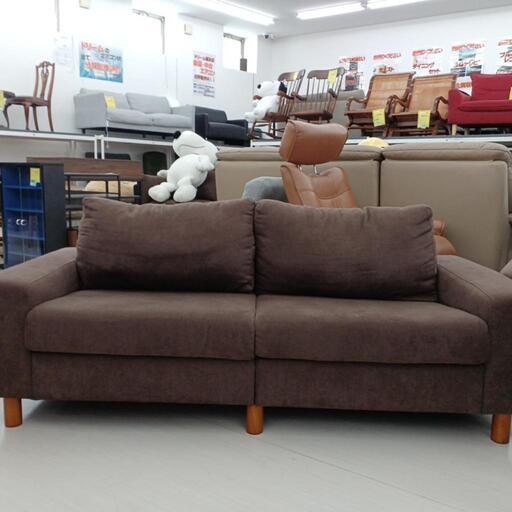 ★ジモティー割あり★2Pｿﾌｧ BR　現状販売　高さ(H)60ｘ幅(W)160ｘ奥行き(D)70cm【joh1461】