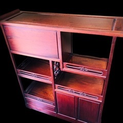 日本製　無垢木　茶棚　茶道具　茶席道具　室飾り　アンティーク