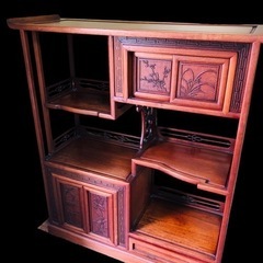 日本製　無垢木　茶棚　茶道具　茶席道具　室飾り　アンティーク