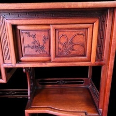 日本製　無垢木　茶棚　茶道具　茶席道具　室飾り　アンティーク