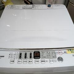 配送可【ハイセンス】5.5K洗濯機★2021年製　分解クリーニング済/6ヶ月保証付　管理番号11306