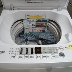 配送可【ハイセンス】5.5K洗濯機★2021年製　分解クリーニング済/6ヶ月保証付　管理番号11306