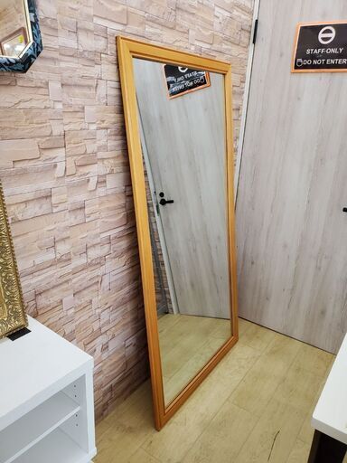 大型ミラー ウォールミラー 幅85㎝×高さ162㎝ 立掛け 壁掛け■近隣配送無料 買取帝国 朝霞店