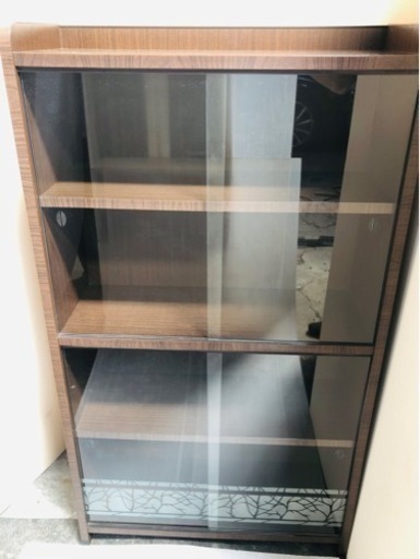 （値下げ実施）木製ガラス扉本棚 4段　引き出し付き 楽天市場】書棚 ガラス扉 幅80cm 高さ180cm 本棚 扉付 大容量 完成品