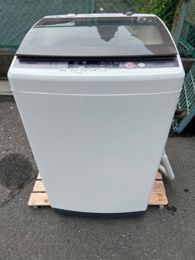 2017年製 AQUA 8.0kg　全自動洗濯機【AQW-GV800E】風呂水 毛布 お急ぎ 風乾燥