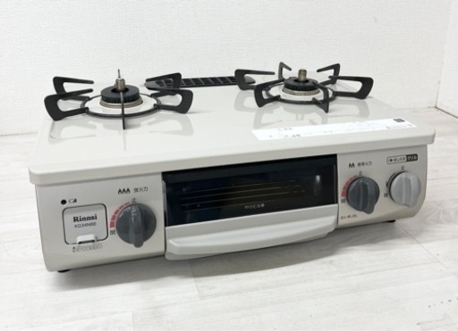 【現状品】リンナイ Rinnai ガスコンロ KG34NBEL 高年式 2021年製 LPガス用 ガステーブル　生活雑貨 調理器具