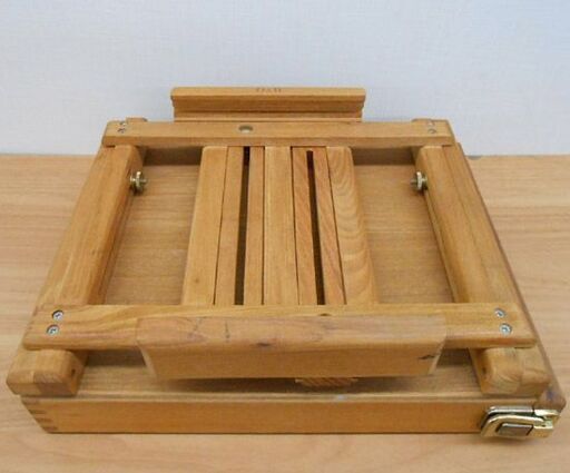 ②希少 D&B 木製 スケッチング イーゼルボックス W36D31H12～54 卓上