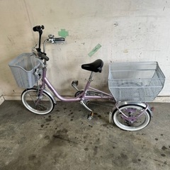 457(S)□岐阜発　△BRIDGESTONE/WAGON/大人用三輪自転車/3段変速/スイング付/走行確認/防犯有り/鍵でロックできません/現状品　R6.5/1□