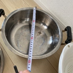 台所用品調理器具　大きめ鍋　ボウルザルセット