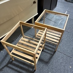 【美品】IKEA サイドテーブル 竹 NESNA ネスナ 2個セット