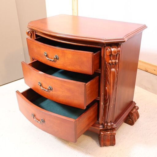 管401☆英国製☆アンティーク☆3段チェスト 管401英国製アンティーク3段チェスト アンティークブックチェストS