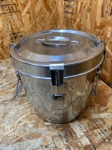 s6417) 汁食缶 ステンレス パッキン付き 26cm 給食 運搬 店舗 厨房用品 キッチン用品 運搬