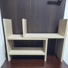 【完成品】送料無料 マルチラック 木製 伸縮 棚 2段 キッチン...