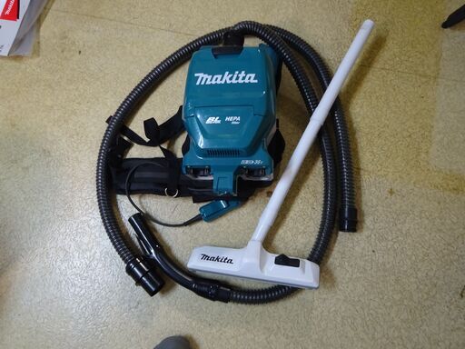 ▲マキタ背負集塵機（18ｖ＋18ｖ）36ｖ使用➡ドカーンとサービス・買って！