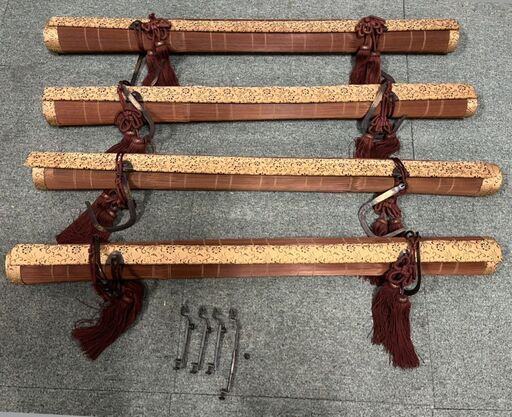 京すだれ 4本セット 暖簾 間仕切り 御座敷 幅95cm×高さ165cm