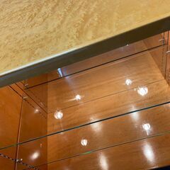 IDC大塚家具　バーズアイメープル　スプレンダー　サイドボード　リビングボード　照明付き　飾り棚　キャビネット　49