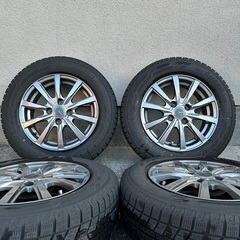 スタッドレスタイヤ4本　アルミホイール付き　175/70R14 アイスガード iG60 2021年43週目　バリ山